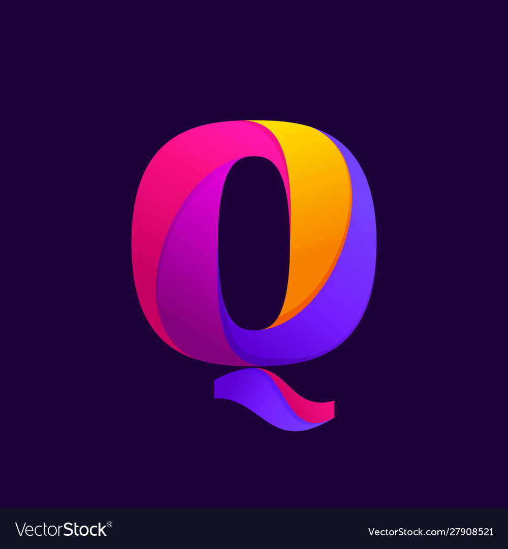 Overlapping gradients letter q logo design idea vector image Overlapping gradients letter q logo design idea