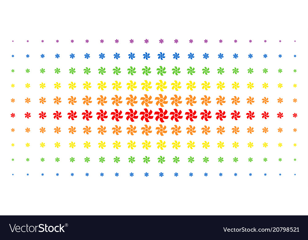 Rotor spectrum halftone effect vector image Rotor spectrum halftone effect