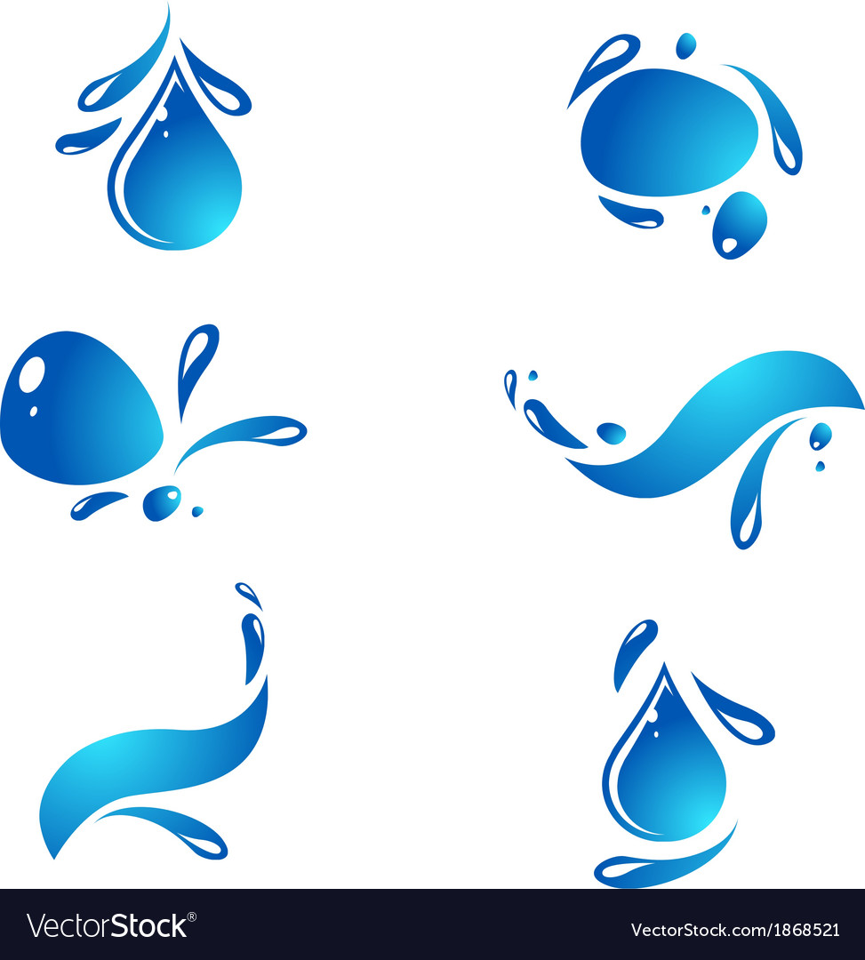 Water splash Royalty Free Vector Image - VectorStock