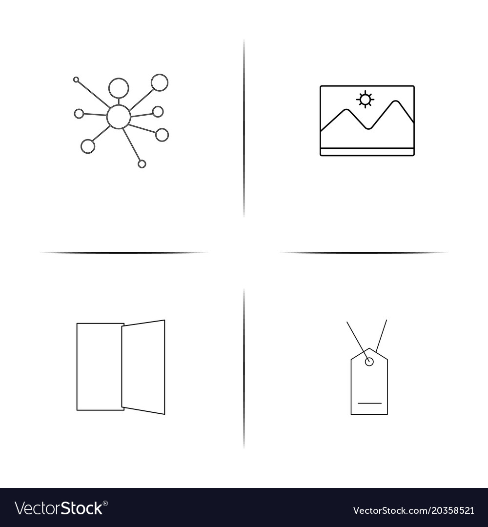 Web und Text einfache lineare Icon setsimple Umriss