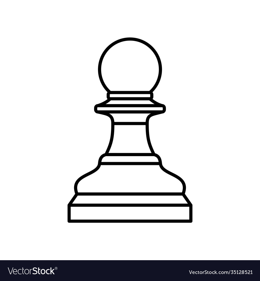 Outlined chess pawn symbol