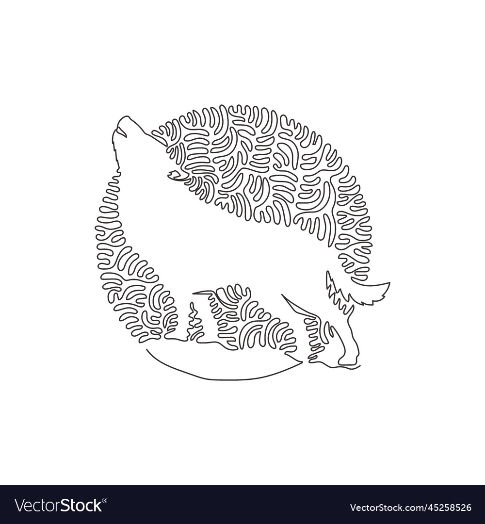 Continuous curve one line drawing of standing vector image Continuous curve one line drawing of standing