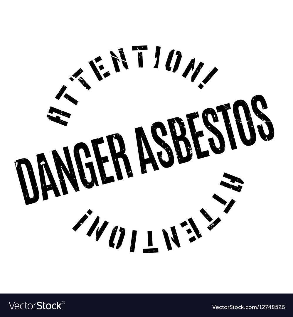 Danger asbestos rubber stamp