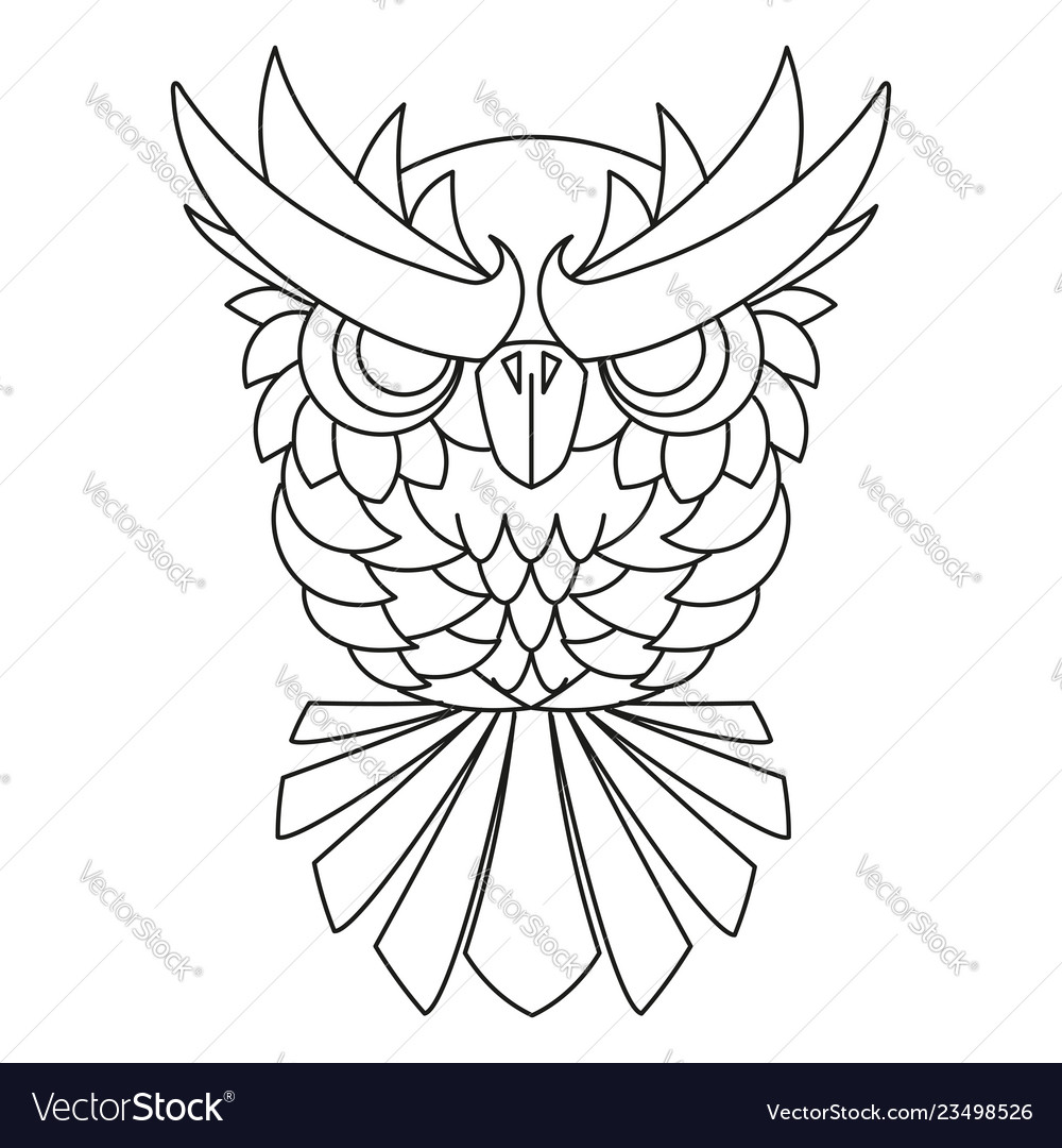 Decorative owl Royalty Free Vector Image - VectorStock