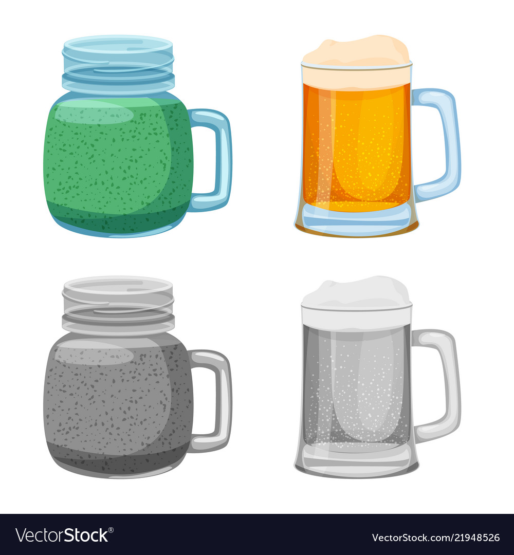 Isolated object of drink and bar symbol set