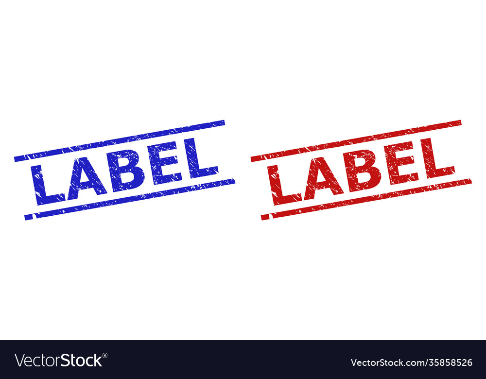 Label stamps with unclean texture and parallel