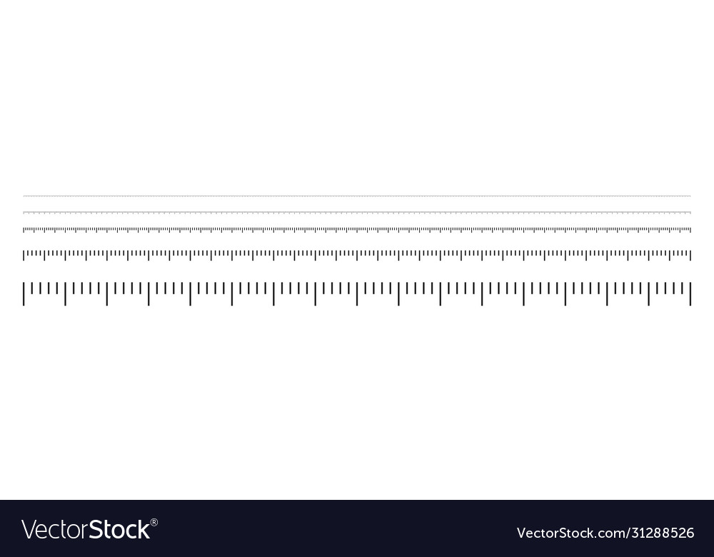 Markup for rulers in different scales vector image Markup for rulers in different scales