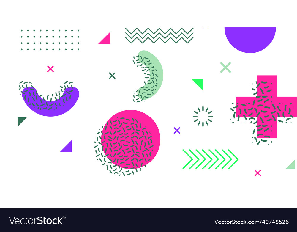 Modern abstract background with memphis elements