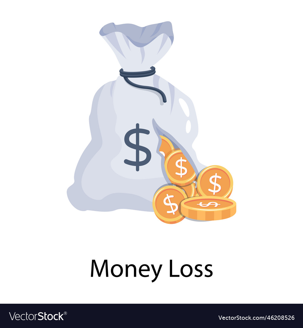 Money loss Royalty Free Vector Image - VectorStock