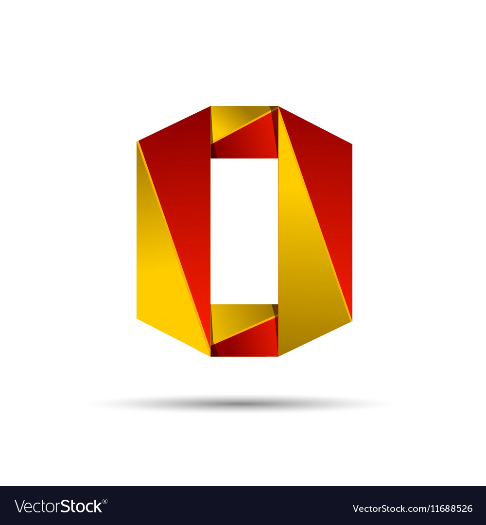 Number zero 0 icon design template elements 3d