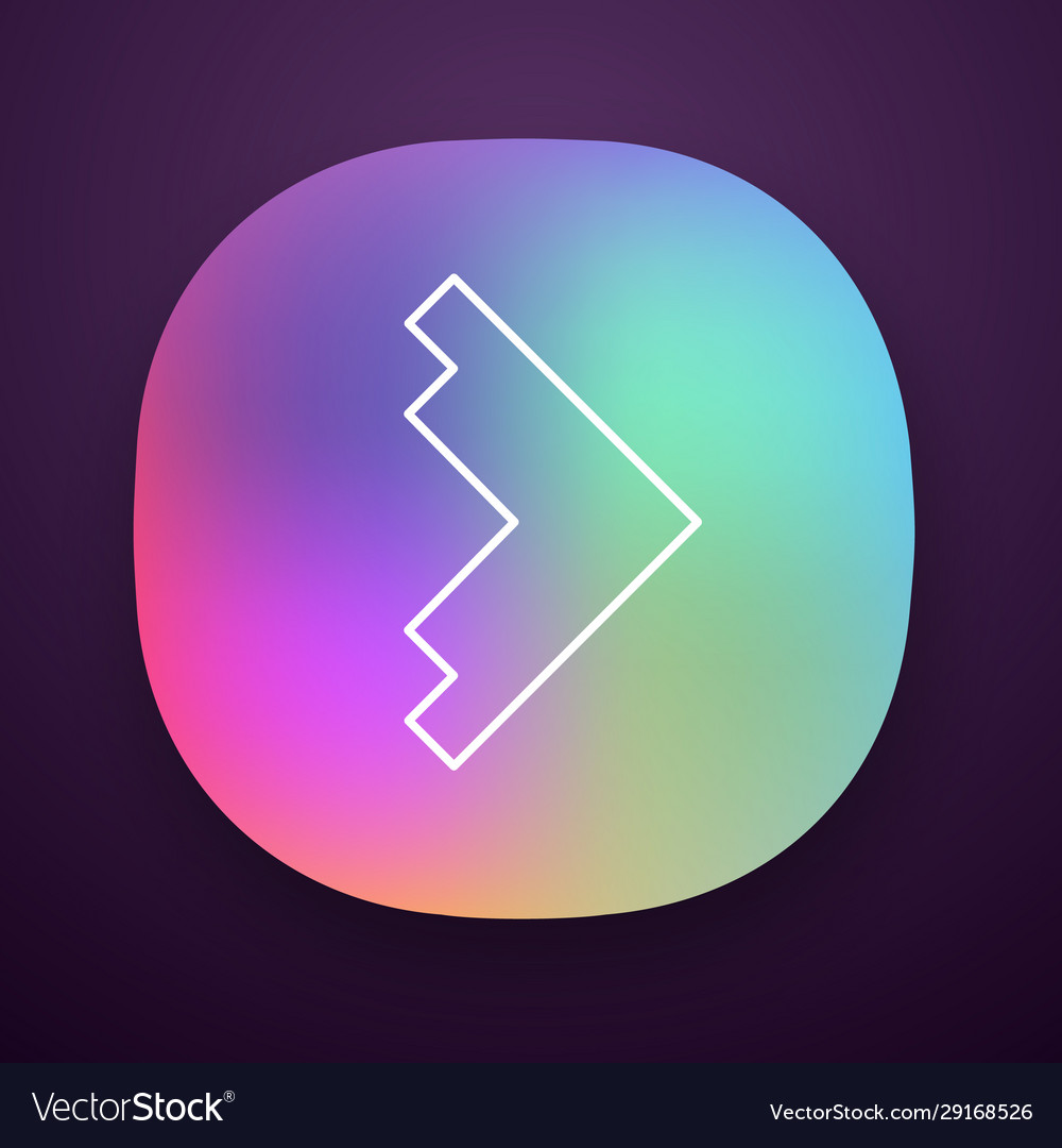 Right arrowhead app icon forward triangular arrow