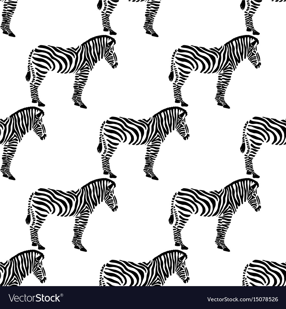 Seamless background with zebras