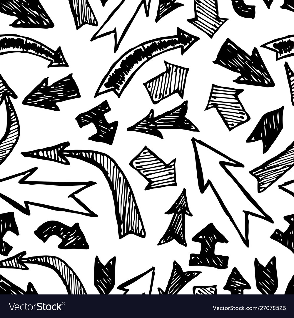 Seamless pattern with arrows