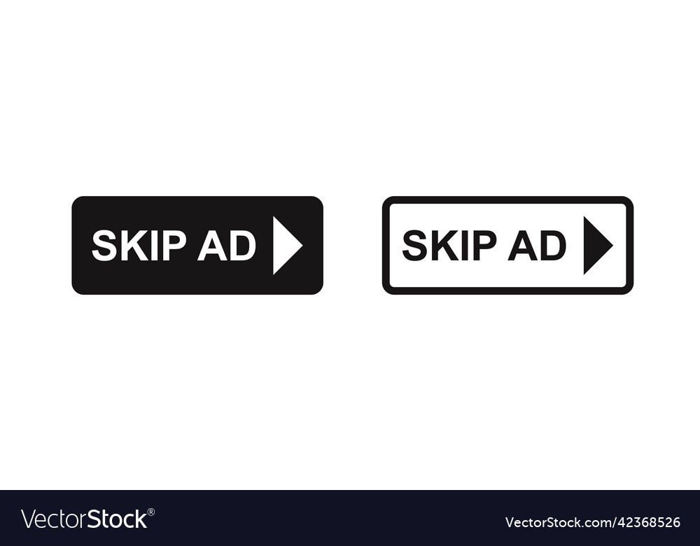 Skip ad button an arrow icon