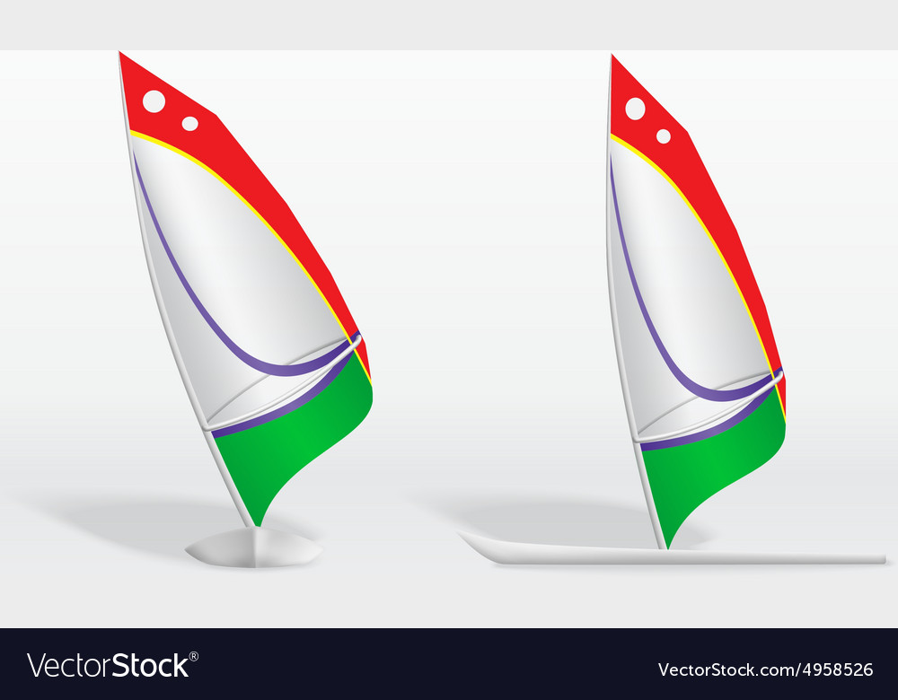 Windsurf on white background