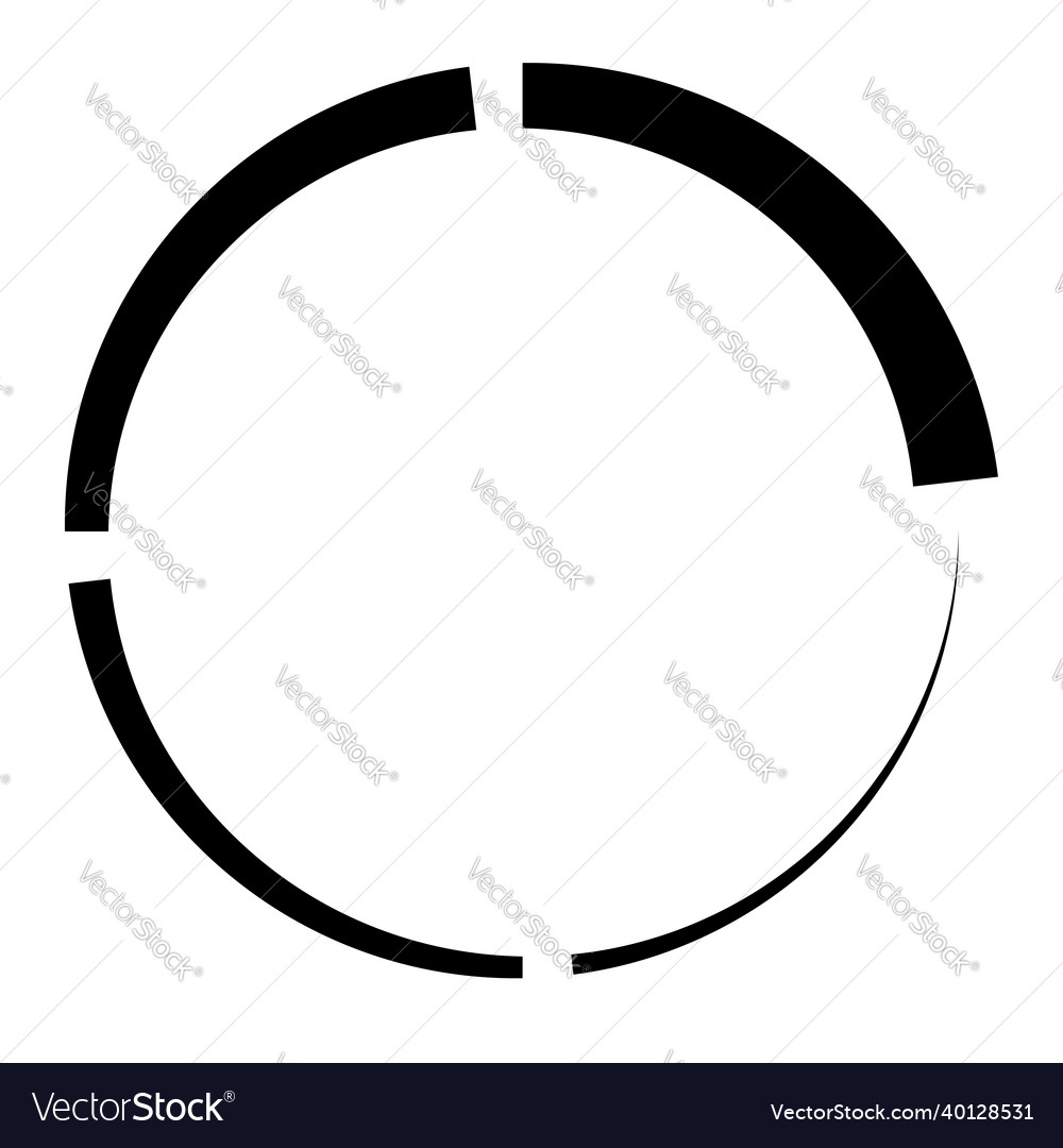 4 part section segmented circle abstract dashed vector image 4 part section segmented circle abstract dashed