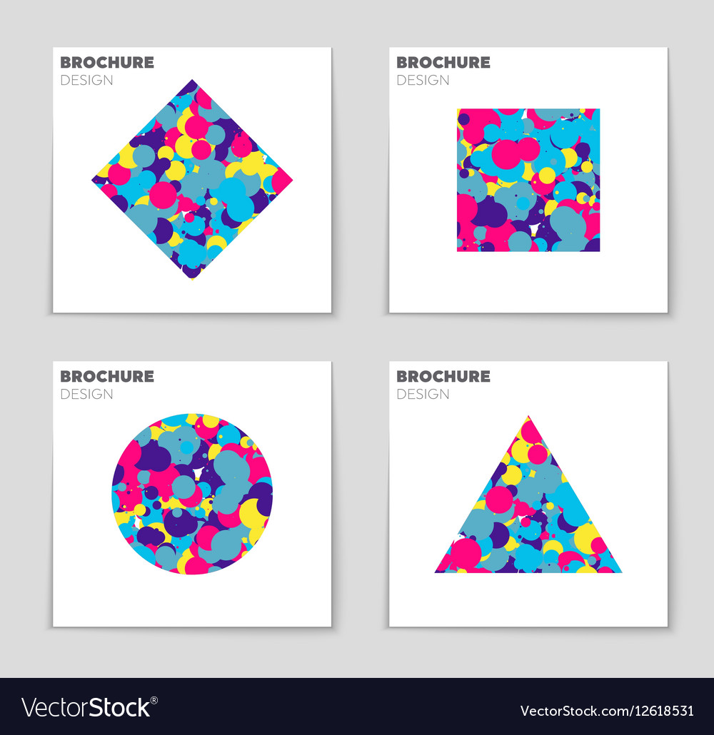 Abstract layout background set for art