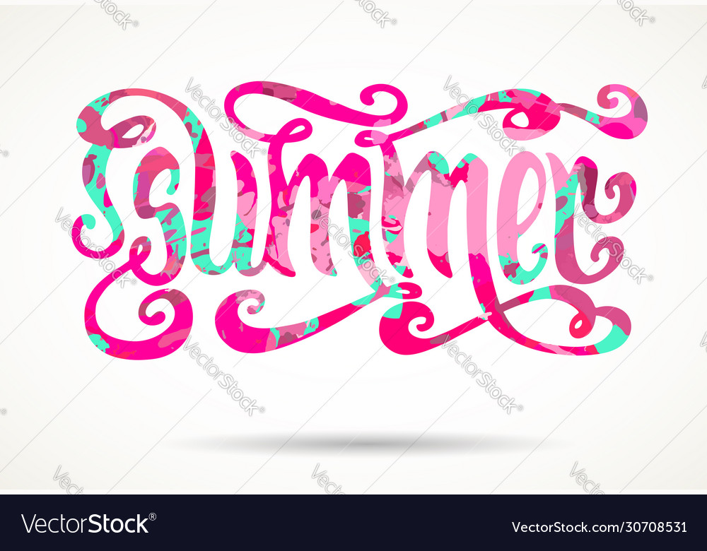 Artistic summer lettering