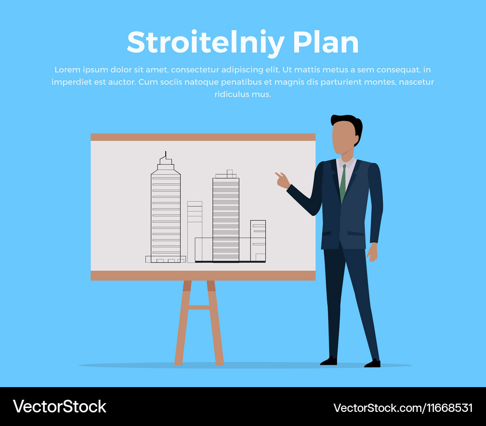 Building plan concept Royalty Free Vector Image