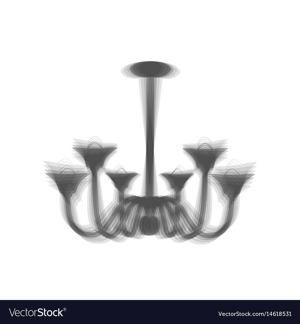 Chandelier simple sign gray icon shaked