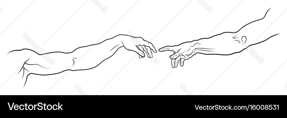 Sistine Chapel Hands Vector Images 23