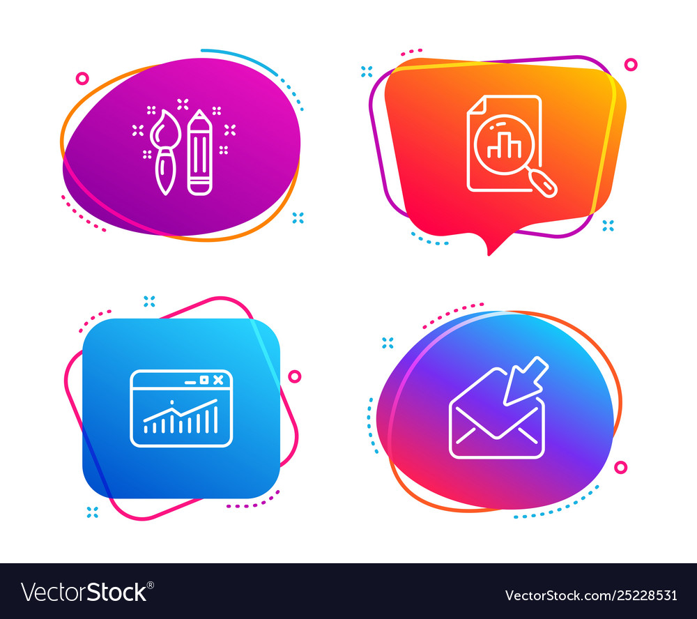 Creativity website statistics and analytics graph vector image Creativity website statistics and analytics graph