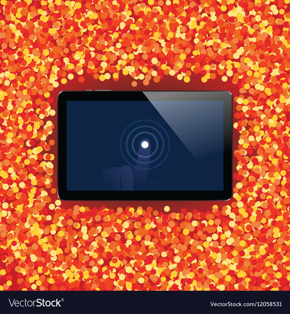 Digital tablet with shiny sensor screen touch