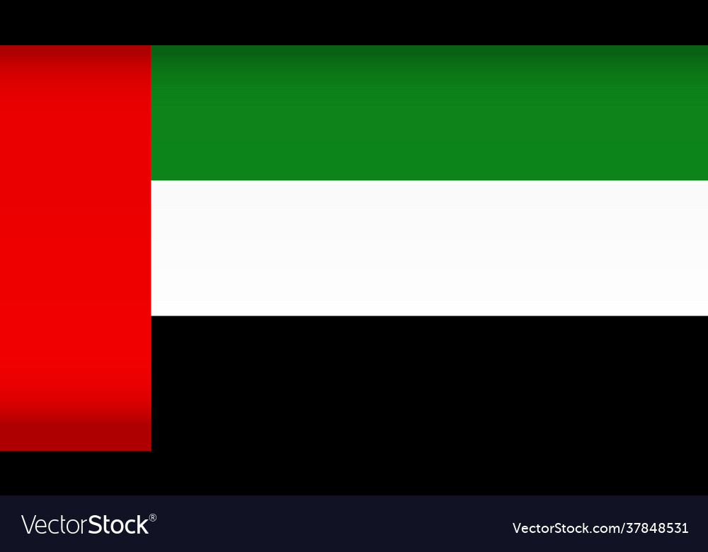 Flag uae color symbol isolated Royalty Free Vector Image