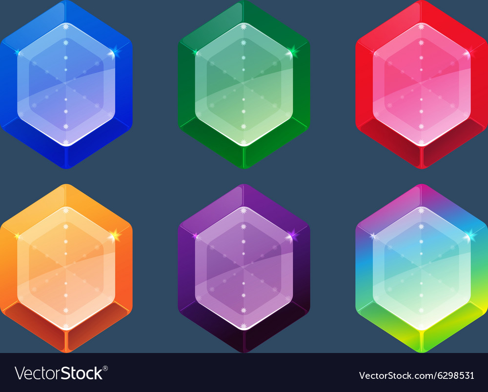 Gems and jewels icons set for game user interface