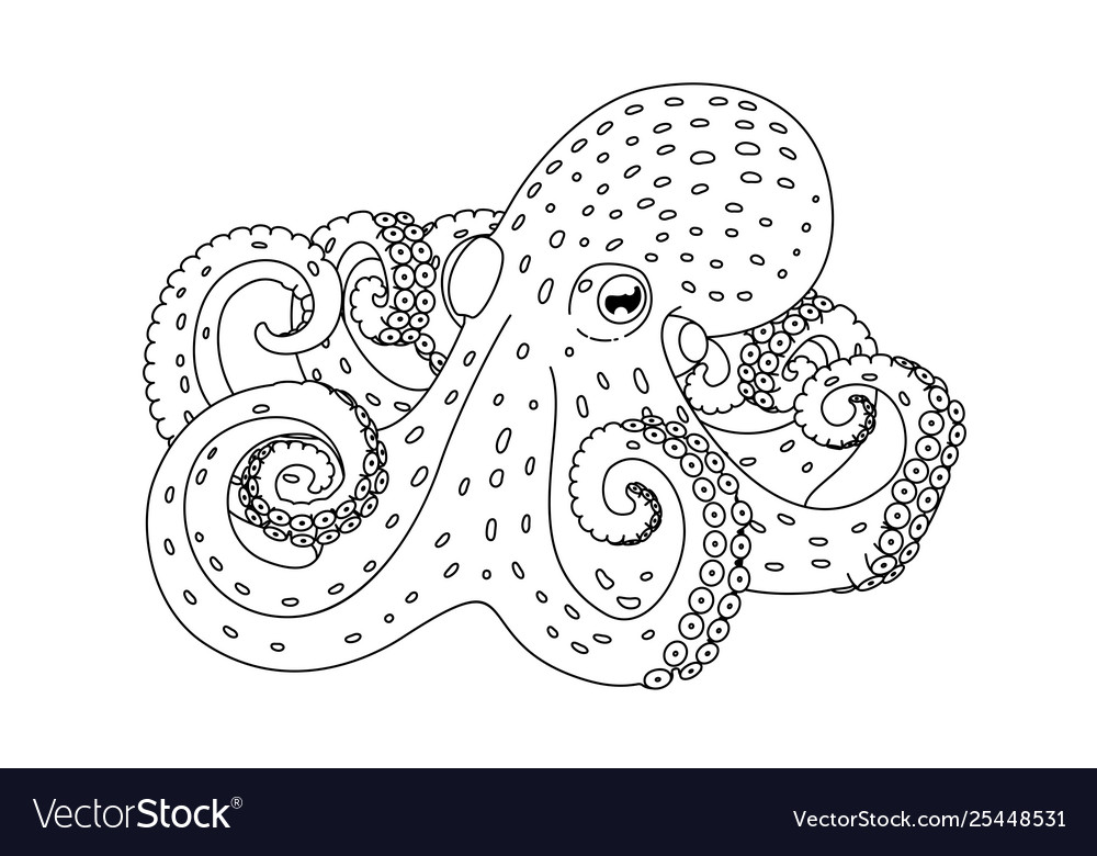 Line cartoon animal clip art Royalty Free Vector Image