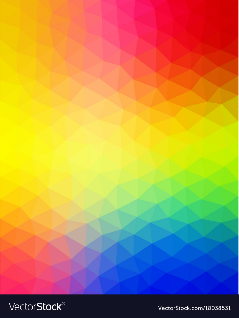 Multicolored vibrant pattern triangular