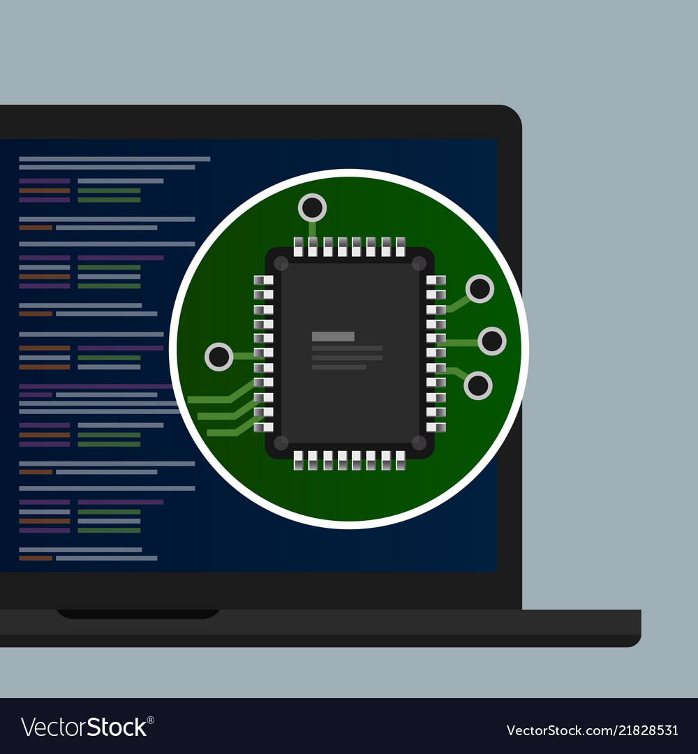 Programming coding line of text in laptop screen