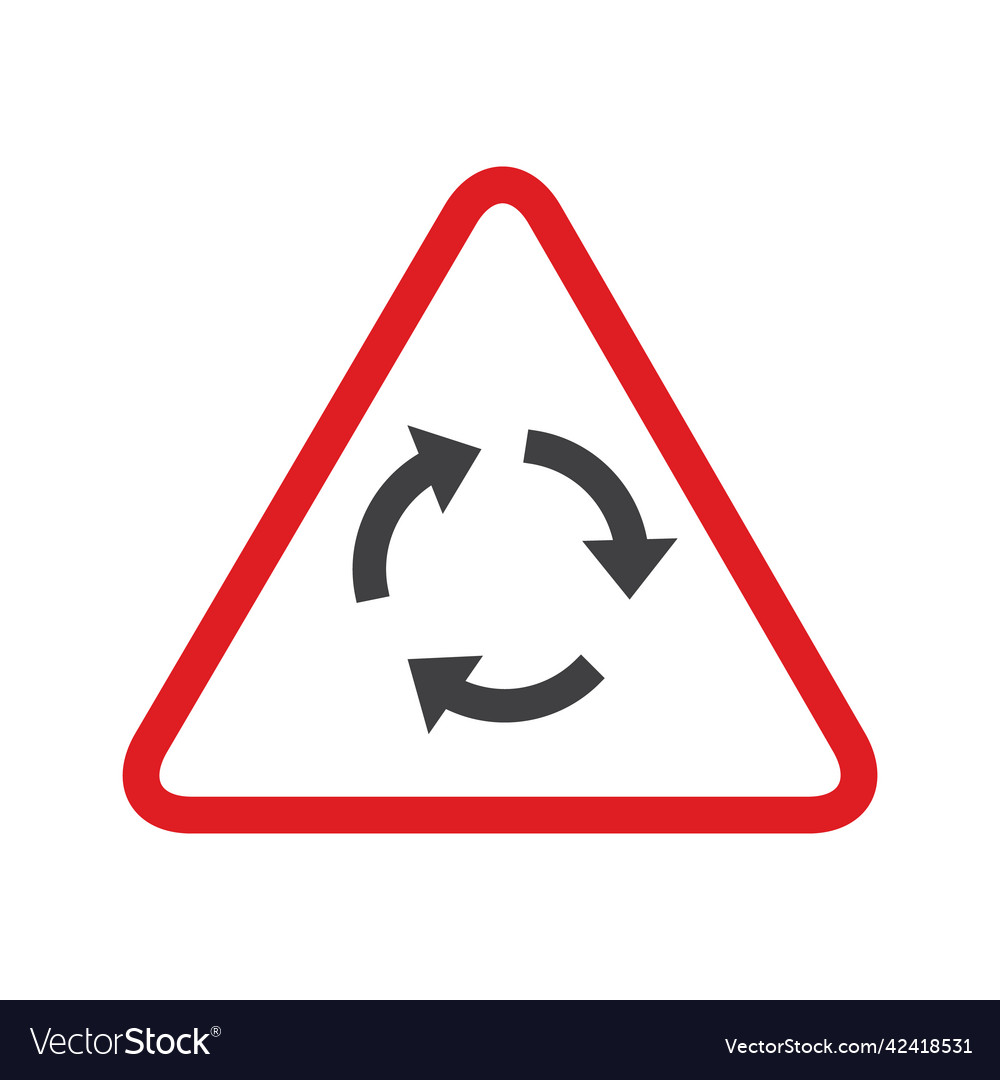 Roundabout circulation sign