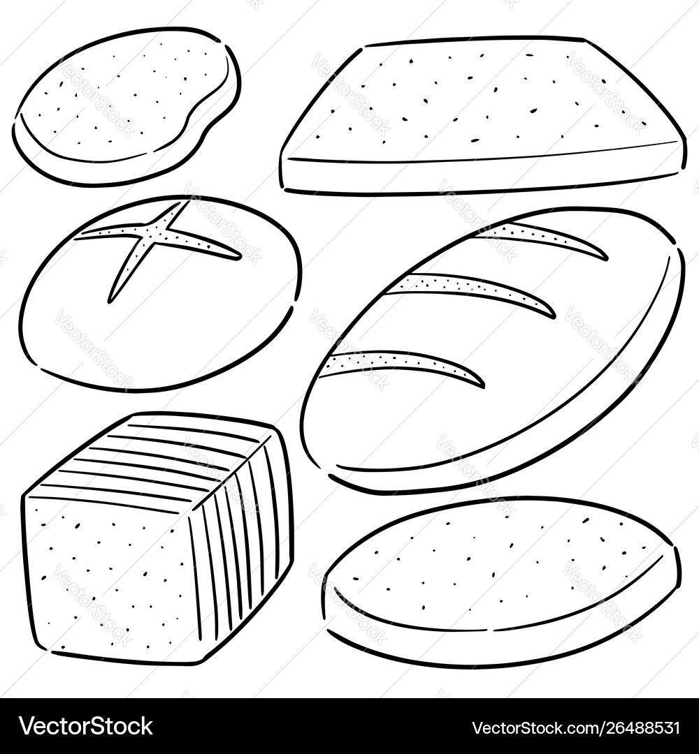 Set bread Royalty Free Vector Image - VectorStock