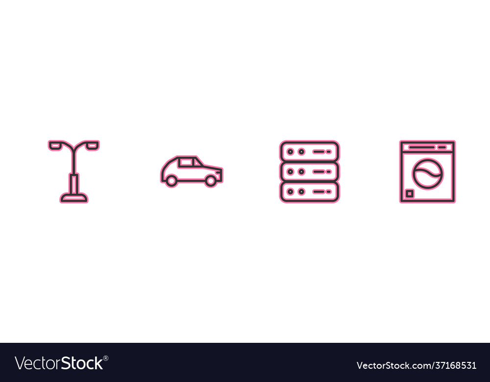 Set line street light server data web hosting
