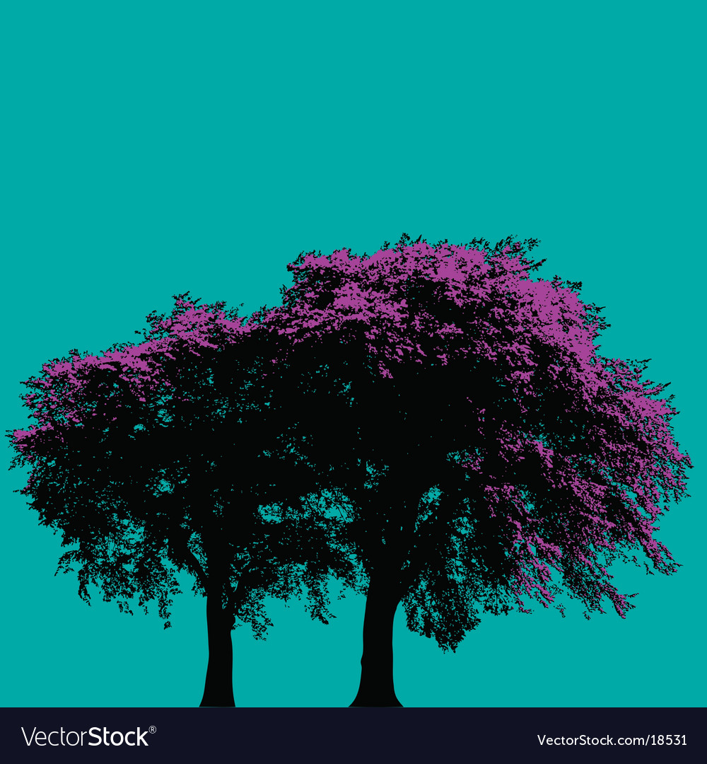 Vibrant Tree Silhouette