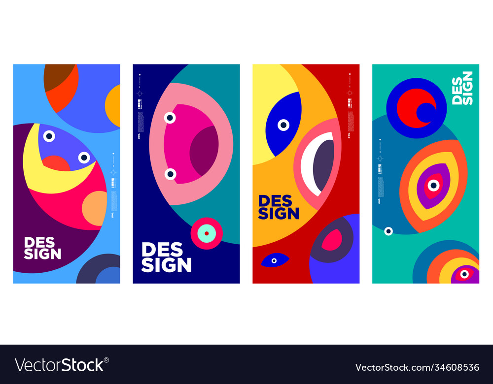 Abstract colorful geometric and curvy pattern vector image Abstract colorful geometric and curvy pattern