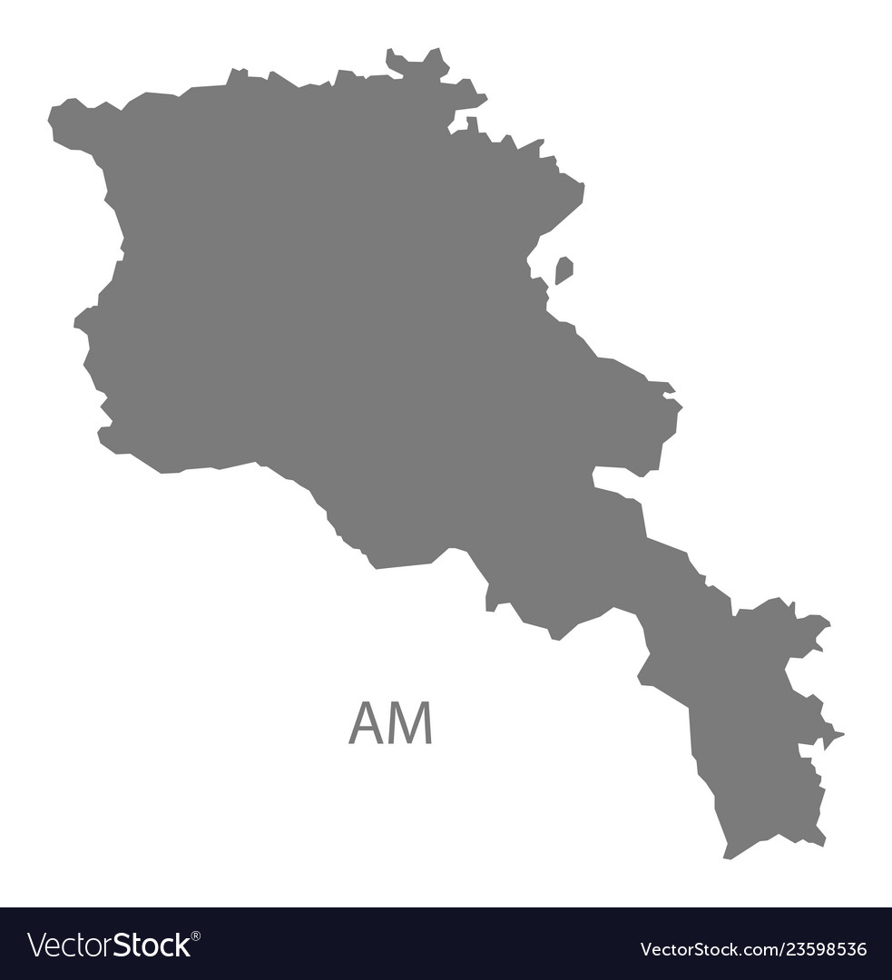 Grey Map of Armenia