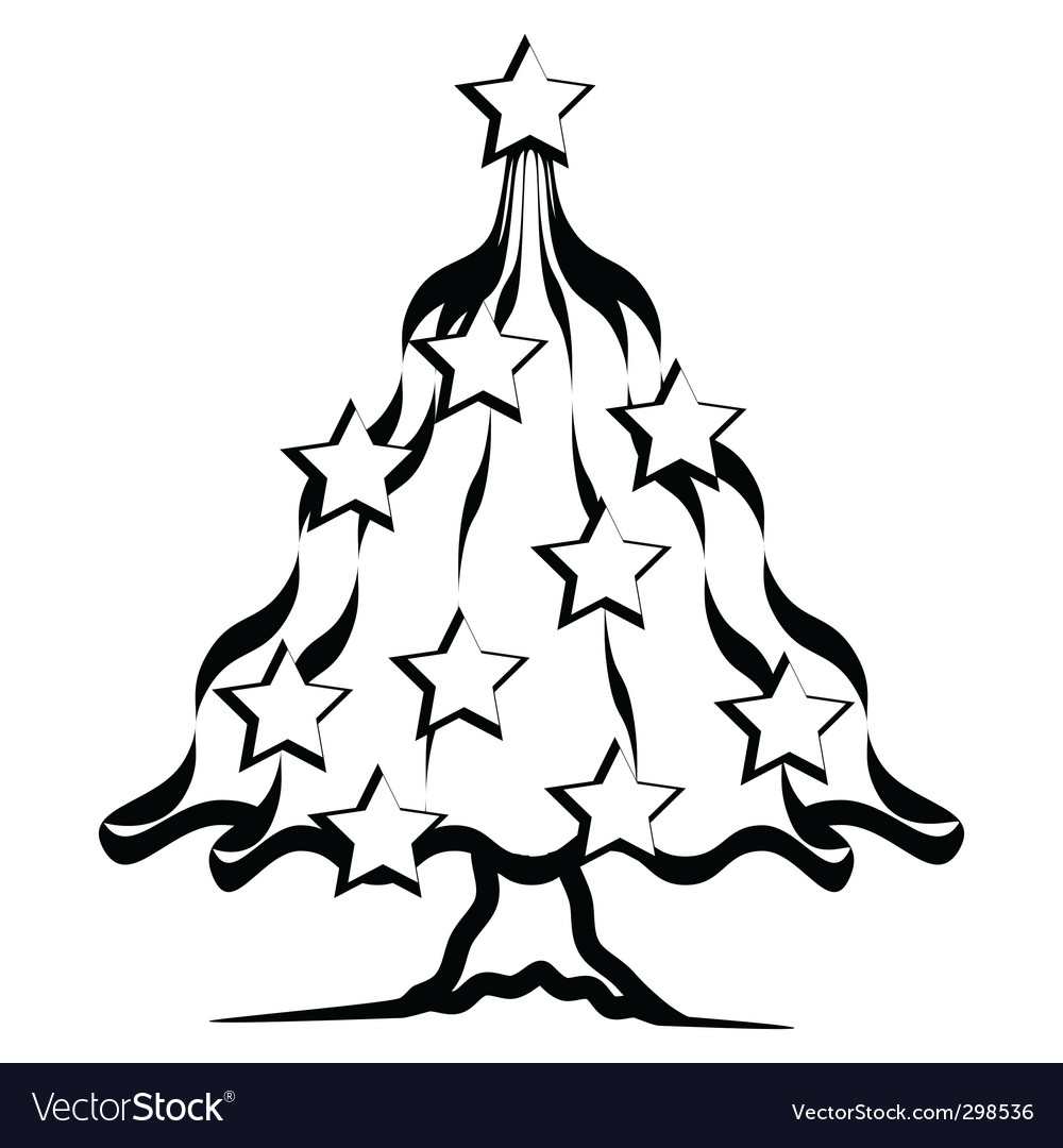 Black Christmas Tree Silhouette