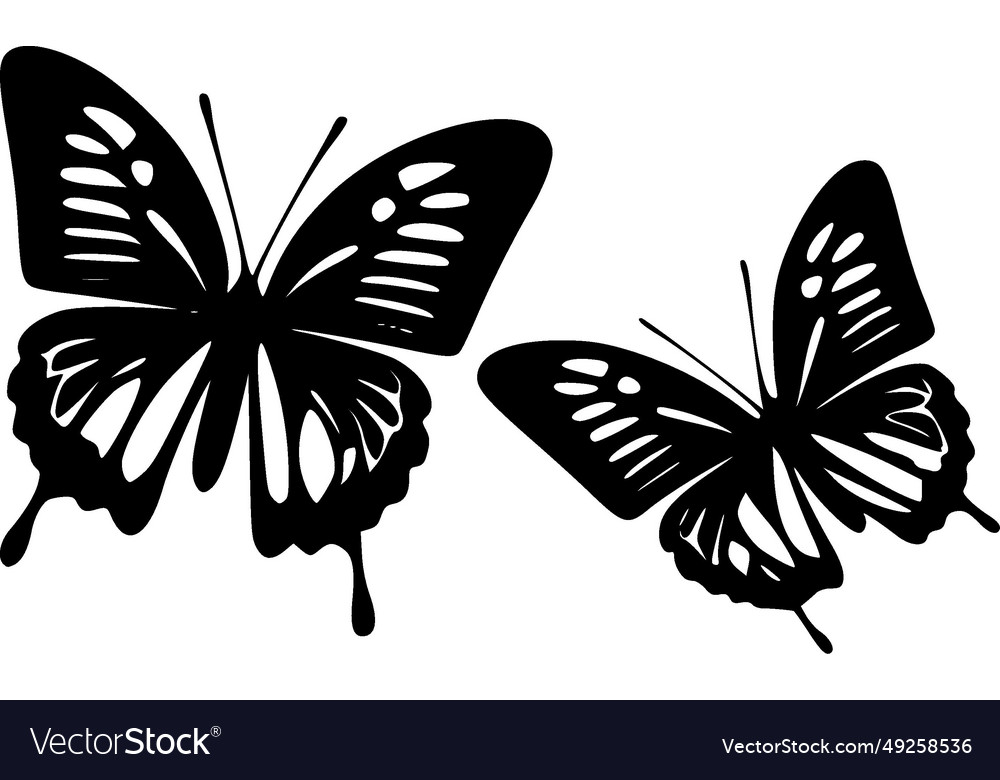 Butterflies - minimalist and simple silhouette