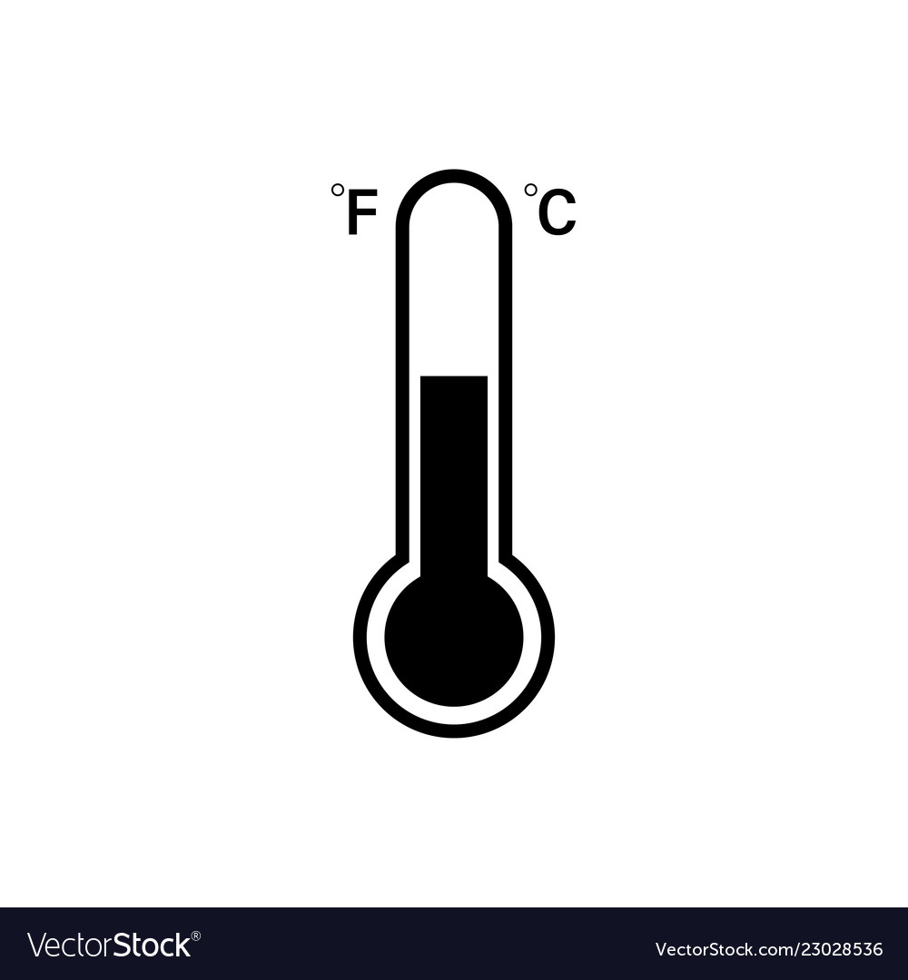 celsius and fahrenheit thermometer icon icon vector image