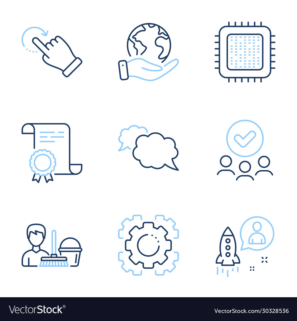 Cpu processor rotation gesture and messenger