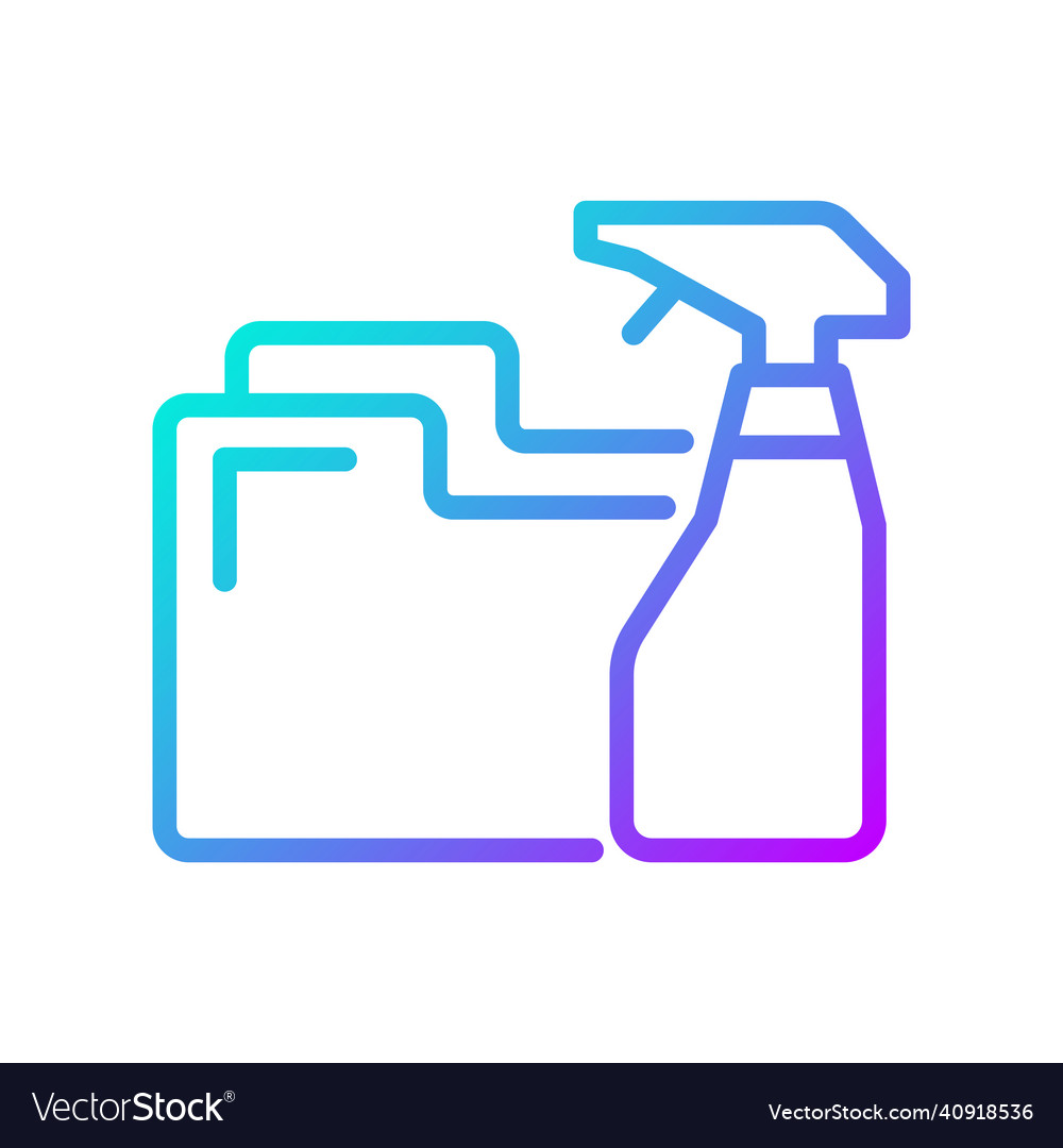 Data cleaning gradient linear icon