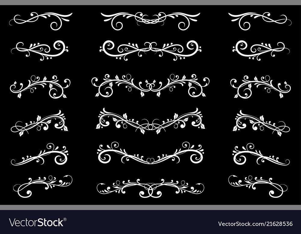 Dividers white filigree floral decorations