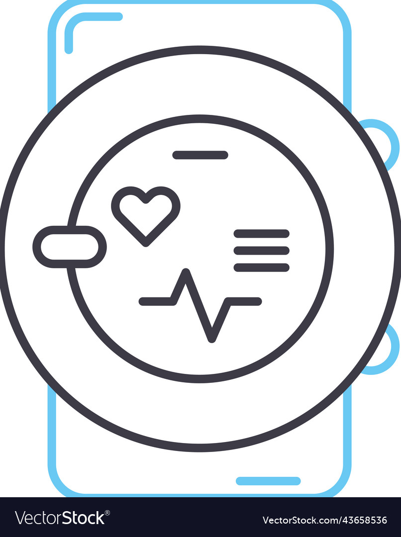 Fitness tracker line icon outline symbol