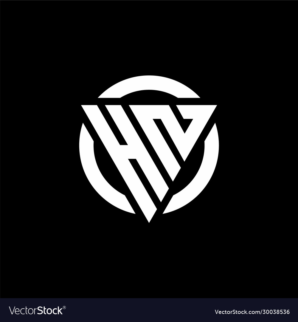 Hn logo with triangle shape and circle rounded