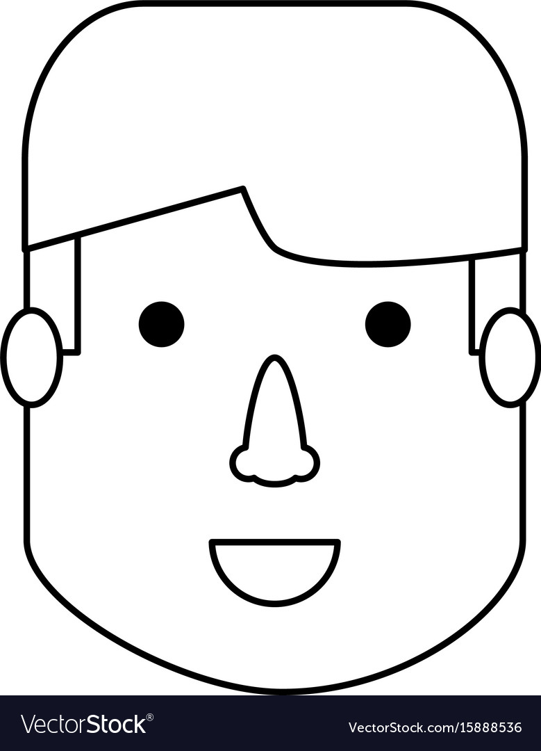 Man face cartoon Royalty Free Vector Image - VectorStock