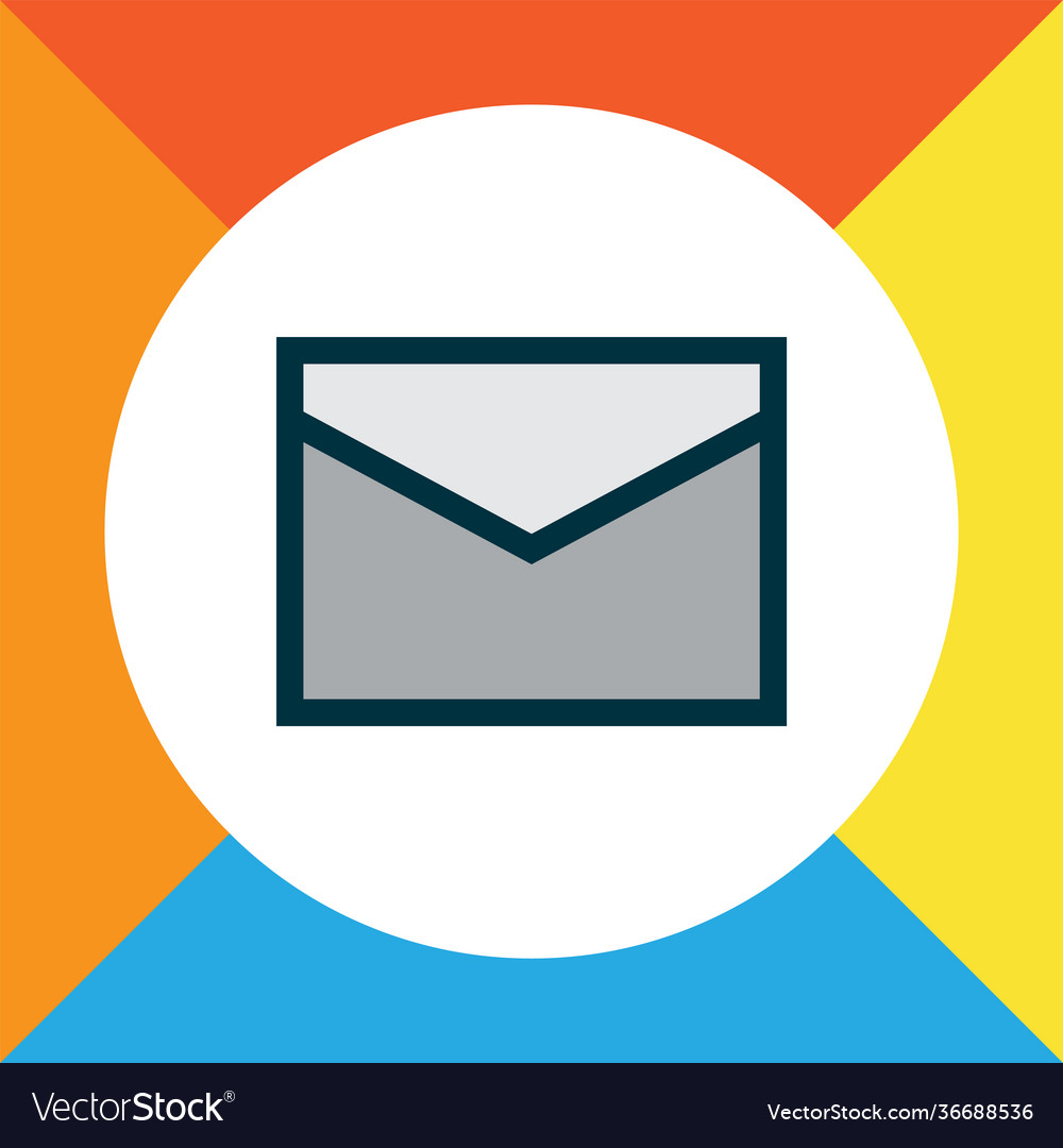 Message icon colored line symbol premium quality vector image Message icon colored line symbol premium quality