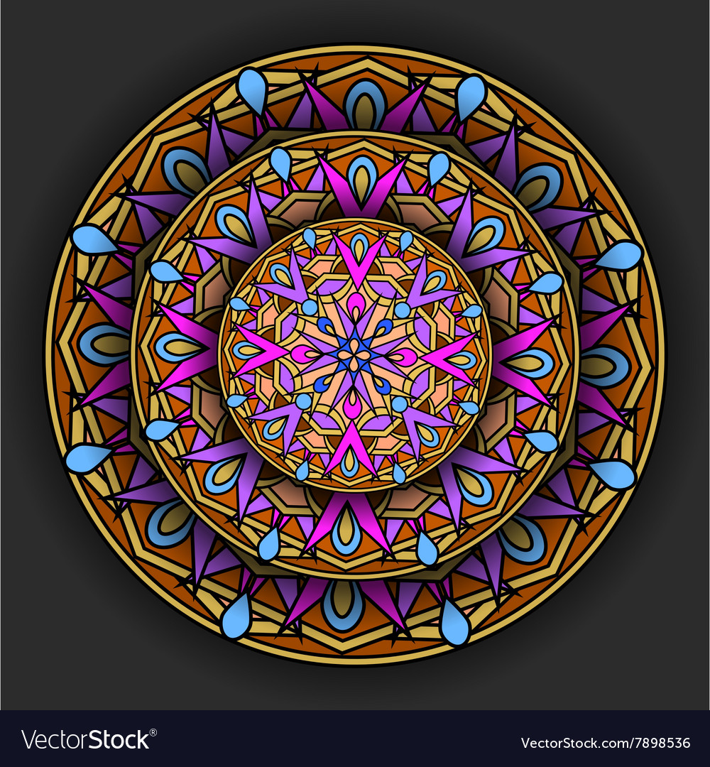 Olour decorative design element with a circular