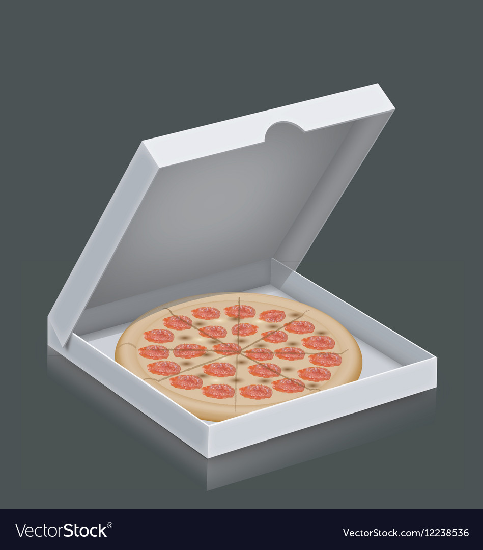 Pizza in the box Royalty Free Vector Image - VectorStock